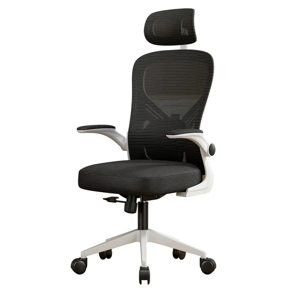 Ergonomic mesh office chair with adjustable headrest