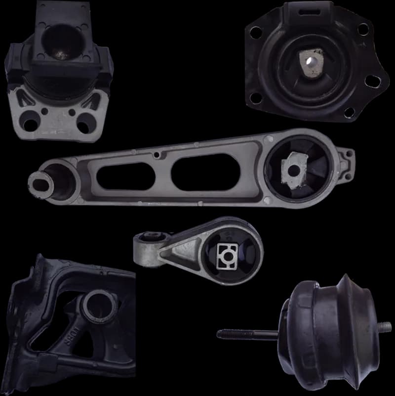 Assortment of rubber and metal engine motor mounts