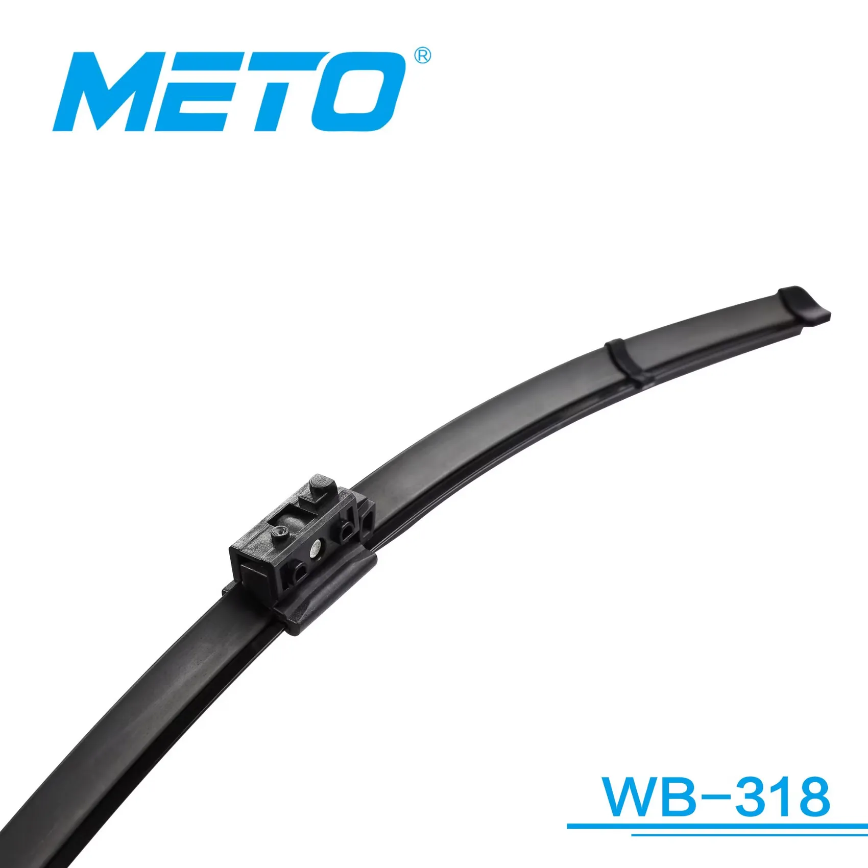 Black beam wiper blade with a clip adapter, model WB-318