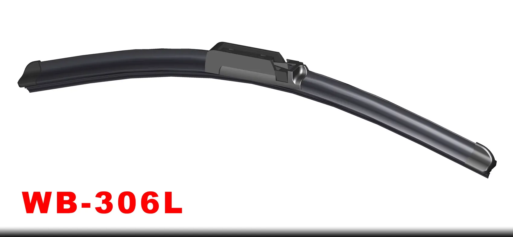Long black flat beam wiper blade, model WB-306L