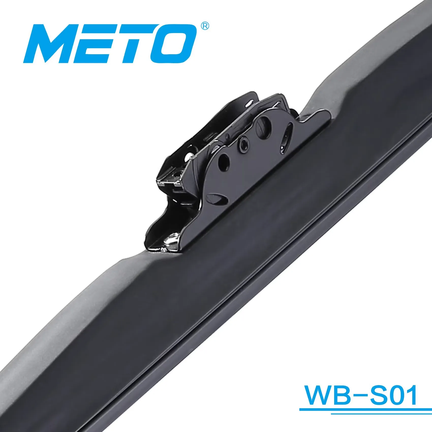 Close view of a snow wiper blade with its adapter, model WB-S01