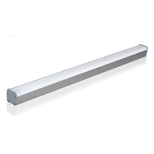 White and gray linear LED light fixture