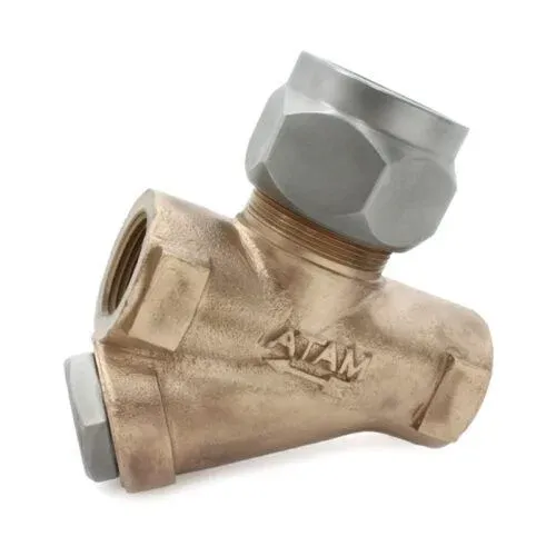 Bronze Y-shaped steam trap with steel cap